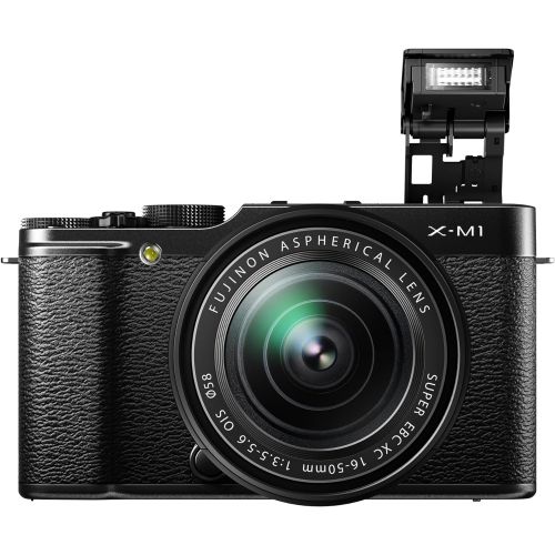 후지필름 Fujifilm X-M1 Compact System 16MP Digital Camera Kit with 16-50mm Lens and 3-Inch LCD Screen (Black)