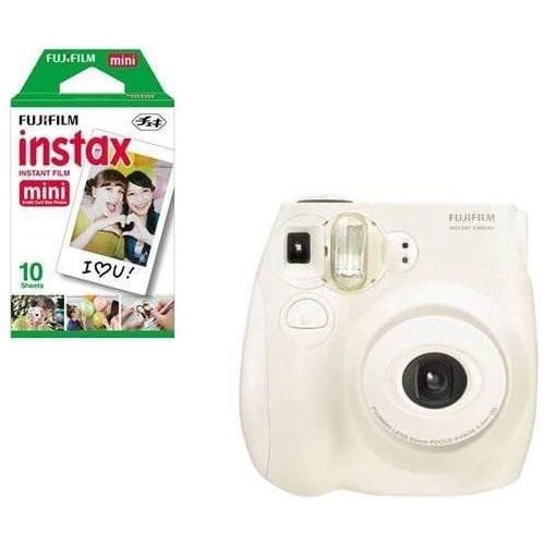 후지필름 Fujifilm Instax Mini 7s White + 10 Exposures Instant Film Camera (New)