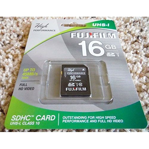 후지필름 Fujifilm High Performance - Flash Memory Card - 16 GB - SDHC UHS-I, Black (600013602)