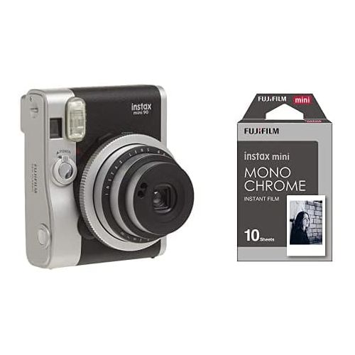 후지필름 Fujifilm Instant Film Camera with Monochrome Film - 10 Exposures