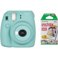 Fujifilm Instax Mini 8+ Instant Film Camera (Mint) with Instant Film, 2 x 10 Shoots (Total 20 Shoots) + Colorful Photo Frame Stickers 20 pcs