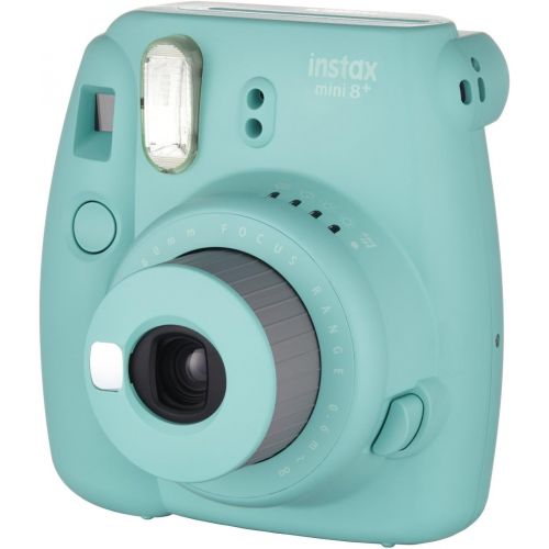 후지필름 Fujifilm Instax Mini 8+ Instant Film Camera (Mint) with Instant Film, 2 x 10 Shoots (Total 20 Shoots) + Colorful Photo Frame Stickers 20 pcs