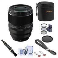 Fujifilm Fujinon XF 50mm F/1.0 Lens with Aperture Ring and Weather Resistance, Black Bundle with Wrist Strap, Filter Kit, Lens Case, Lens Cleaner, Cleaning Kit