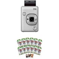 Fujifilm Instax Mini Liplay Hybrid Instant Camera - Stone White + w/120-pack