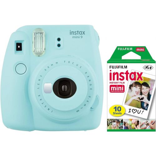 후지필름 Fujifilm Instax Mini 9 Instant Camera (Ice Blue) with Mini Film Pack