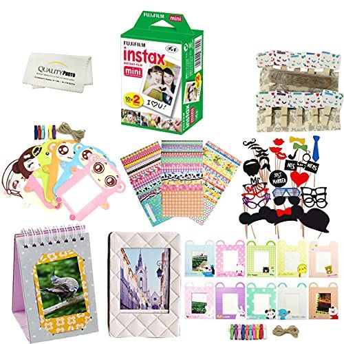 후지필름 Fujifilm instax Mini 8 Camera Accessory KIT Includes - Fuji Instant Film 20 Sheets + Premium Over 60 PCS Bundle for fujifilm instax Mini 8 Films