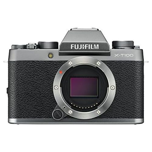후지필름 Fujifilm X-T100 Mirrorless Digital Camera, Dark Silver (Body Only)