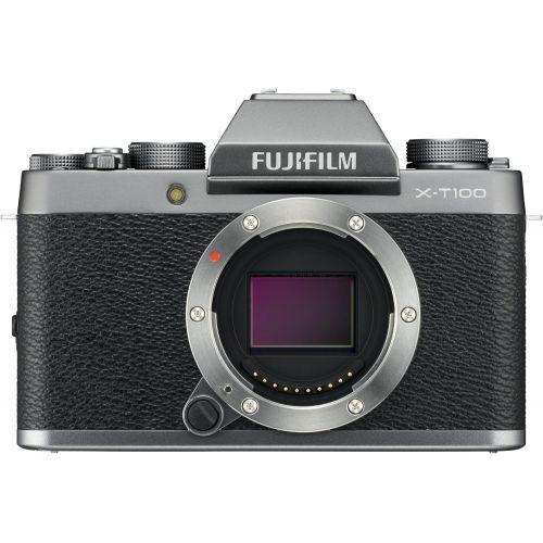 후지필름 Fujifilm X-T100 Mirrorless Digital Camera, Dark Silver (Body Only)