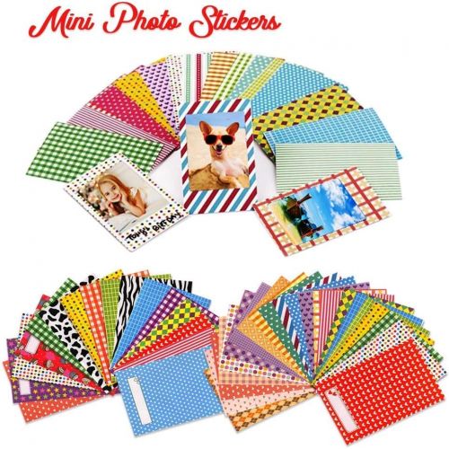 후지필름 FujiFilm Instax Mini Instant Film 3 Pack (3 x 20) 60 Photo Sheets + 120 Assorted Colorful Mini Photo Stickers - for FujiFilm Instax Mini 11, 9 and 8 Camera, Fuji SP-1, SP-2, Polaro