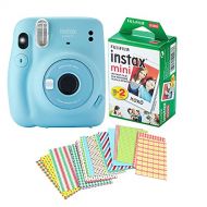 Fujifilm Instax Mini 11 Camera with 20 Fuji Instant Films and Quality Photo Stickers (Sky Blue)