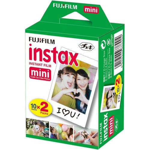 후지필름 Fujifilm Instax Mini 11 Camera with 20 Fuji Instant Films and Quality Photo Stickers (Sky Blue)