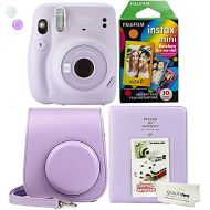 Fujifilm Instax Mini 11 Lilac Purple Instant Camera Plus Case, Photo Album and Fujifilm Character 10 Films (Rainbow)