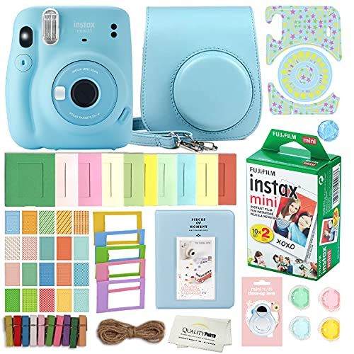 후지필름 Fujifilm Mini 11 Instant Camera with Case, 20 Fuji Films, Decoration Stickers, Frames, Photo Album and Accessory kit