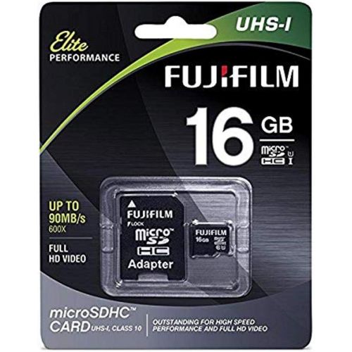 후지필름 Fujifilm Elite 16GB microSDHC Class 10 UHS-1 Flash Memory Card 600x / 90MB/s