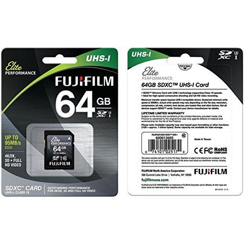 후지필름 Fujifilm Elite Performance - Flash Memory Card - 64 GB - SDXC UHS-I, Black (600013605)