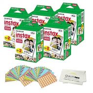 Fujifilm Mini Instant Film (White) for Fujifilm Mini 8, 9 Mini 11 Cameras + Frame Stickers and Microfiber Cloth Accessories (100 Films)