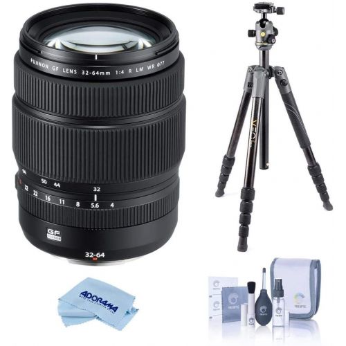 후지필름 Fujifilm GF 32-64mm f/4 R LM WR Wide-Angle Zoom Lens, Bundle with Vanguard VEO 2 Aluminum Tripod