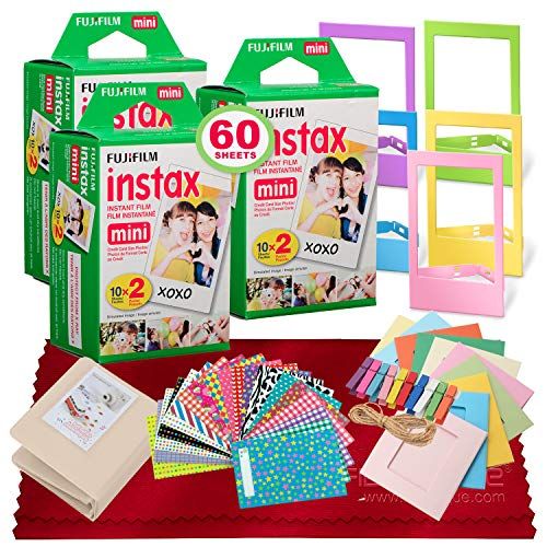 후지필름 FUJIFILM INSTAX Mini Instant Film (60 Exposures) and Funky Film Frames