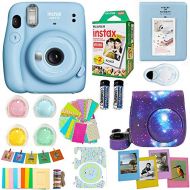 Fujifilm Instax Mini 11 Camera + Fuji Instant Instax Film (20 Sheets) Includes 4 Color Filters and More Top Accessories Bundle (Sky Blue)