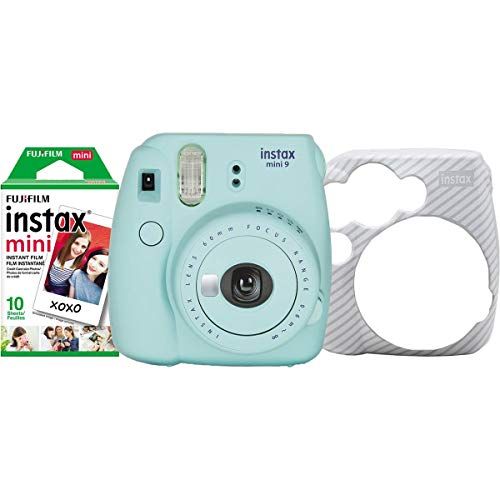 후지필름 Fujifilm Instax Mini 9 Instant Film Camera Holiday Bundle, Ice Blue