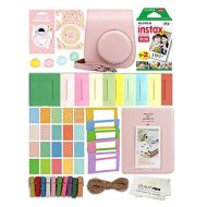 Fujifilm Instax Mini 11 Deluxe 8 in 1 Accessory Bundle Kit Case Album Stickers Frames and Quality Photo Microfiber Cloth (Blush Pink)