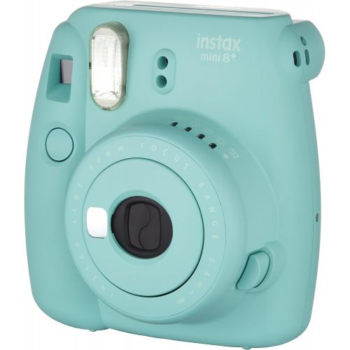 후지필름 Fujifilm Instax Mini 8+ (Mint) Instant Film Camera + Self Shot Mirror for Selfie Use - International Version (No Warranty)