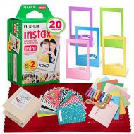 FUJIFILM INSTAX Mini Instant Film (20 Exposures) and Funky Film Frames