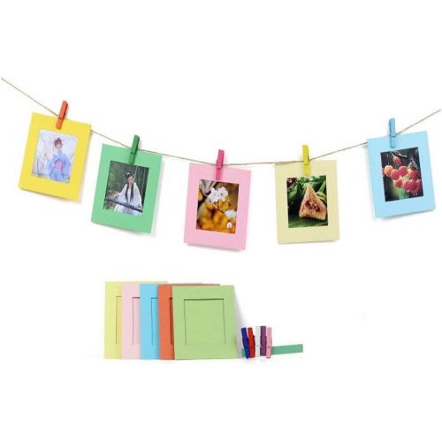 후지필름 2X Fujifilm instax Square Instant Film (40 Exposures) + Hanging Photo Frames for Square Film Assorted Colors ? Deluxe Accessory Bundle