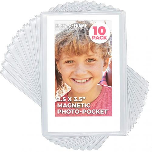 후지필름 Fujifilm Instax Mini Twin Pack Instant Film (20 Sheets) | Freez-A-Frame Magnetic Photo Pockets for Fuji Mini Instax Photos 10 Pack | 20 Sticker Frames for Fuji Instax Prints Psyche
