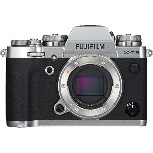 후지필름 FUJIFILM X-T3 Mirrorless Digital Camera Bundle (Body with 64GB Bundle, Silver)
