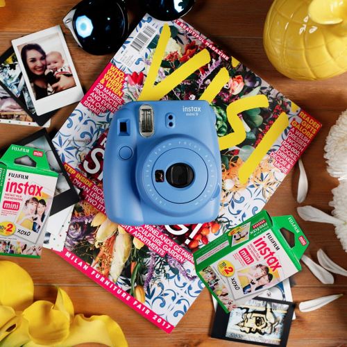 후지필름 Fujifilm Instax Mini Instant Film (20 Sheets) Instax Mini + 5 Picture Frames + FiberTique Cleaning Cloth (USA Warranty)