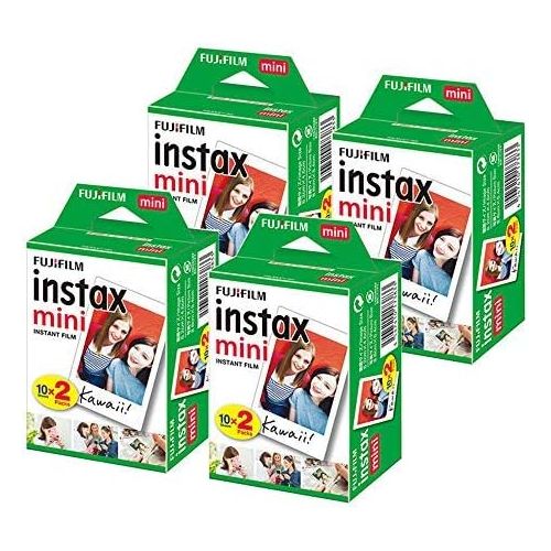 후지필름 Fujifilm Instax Mini Instant Film White 80 Sheets Color Photo Paper for Fuji Mini 9, Mini 8, Mini 7s, Mini 8+, Mini 70, Mini 90, Share Printer SP-2, SP-1, Polariod 300 Cameras