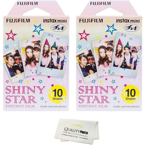 후지필름 Fujifilm Instax Mini 8 Film for Fujifilm instax Mini 8 Camera 2-Pack (20 Sheets) Shiny Star …
