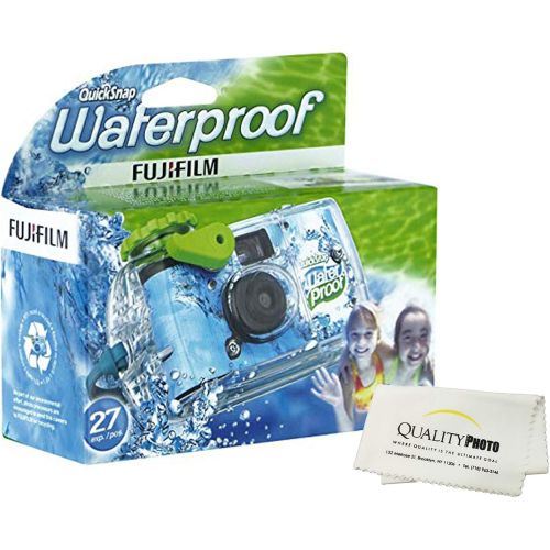 후지필름 Fujifilm Quick Snap Waterproof 27 exposures 35mm Camera 800 Film, 1 Pack + Quality Photo Microfiber Cloth (1 Pack)