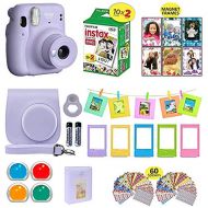 Fujifilm Instax Mini 11 Instant Camera + Shutter Compatible Carrying Case + Fuji Film Value Pack (20 Sheets) + Shutter Accessories Bundle, Color Filters, Photo Album, Assorted Fram