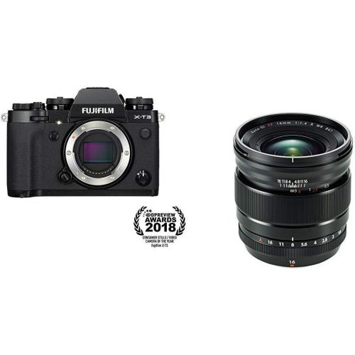 후지필름 Fujifilm X-T3 Mirrorless Digital Camera (Body Only) - Black + Fujinon XF16mmF1.4 R WR