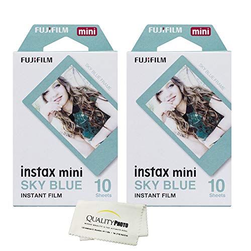 후지필름 Fujifilm Instax Mini 8 & Mini 9 Instant Film 2-Pack (20 Sheets) Value Set for Fujifilm Instax Mini 8 & Mini 9 Cameras - Sky Blue …