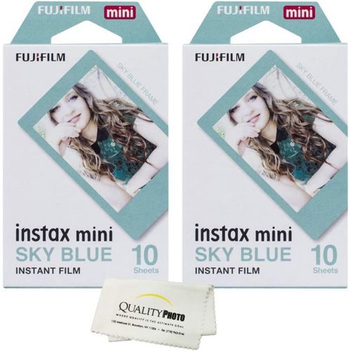 후지필름 Fujifilm Instax Mini 8 & Mini 9 Instant Film 2-Pack (20 Sheets) Value Set for Fujifilm Instax Mini 8 & Mini 9 Cameras - Sky Blue …