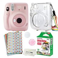 Fujifilm Mini 11 Camera with Clear Case, Films and Stickers Bundle … (Blush Pink)