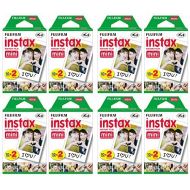 Fujifilm Instax Mini Instant Film (8 Twin Packs, 160 Total Pictures) for Instax Cameras