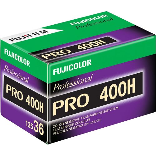 후지필름 Fujifilm 16326078 pro 400H Color Negative Film 15473707 ISO 400, 36mm, 36 Exposures (Green/White/Purple)