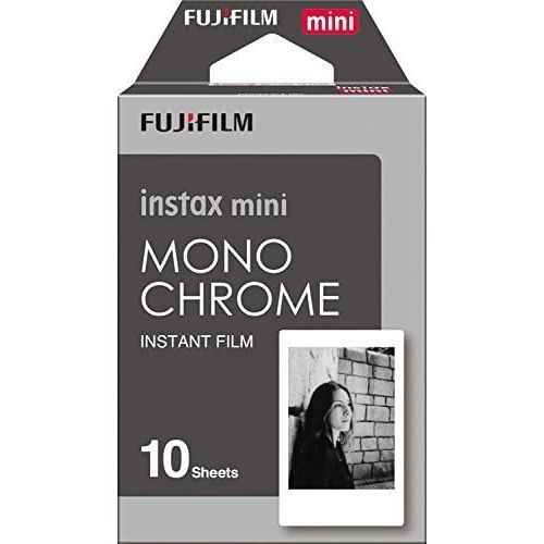 후지필름 Fujifilm Instax Mini Instant Film Monochrome 4-Pack Bundle Set, Mono Chrome (10 x 4 = 40) # 337556 for Mini 90 8 70 7s 50s 25 300 Camera SP-1 Printer