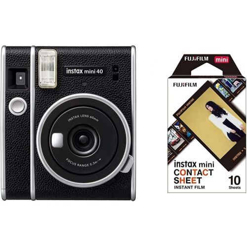 후지필름 Fujifilm Instax Mini 40 Instant Camera with Fujifilm Instax Mini Contact Sheet Film - 10 Exposures