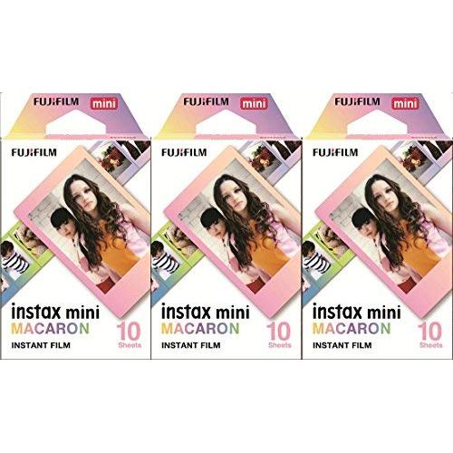 후지필름 Fujifilm Instax Mini Instant Macaron Film, 10 Sheets, 3 Value Set