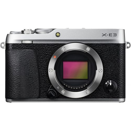 후지필름 Fujifilm X-E3 Mirrorless Digital Camera, Silver (Body Only)
