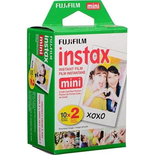 후지필름 Fujifilm Instax Mini 11 Camera + Fuji Instant Instax Film (20 Sheets) Includes Purple Case, Album, Stickers, and More Accessories Bundle (Lilac Purple)