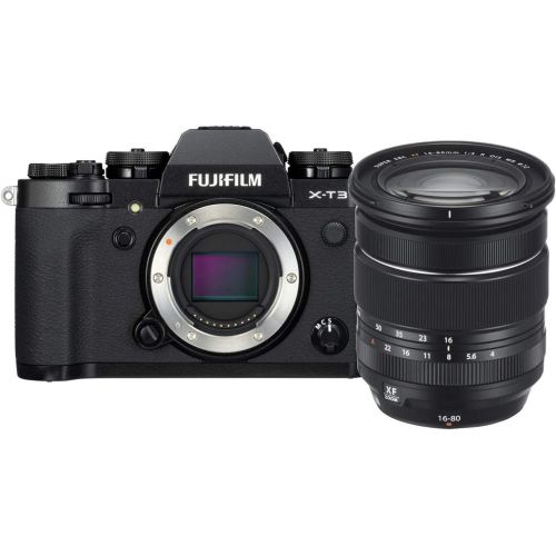 후지필름 Fujifilm X-T3 Mirrorless Digital Camera w/XF16-80mm Lens Kit - Black