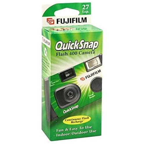 후지필름 Fujifilm QuickSnap Flash 400 Disposable 35mm Camera (2 Pack) Bonus Hand Strap + Quality Photo Microfiber Cloth