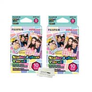 Fujifilm Instax Mini Stained Glass Instant Film-2 Pack- (20Prints) + Quality Photo Microfiber Cloth …