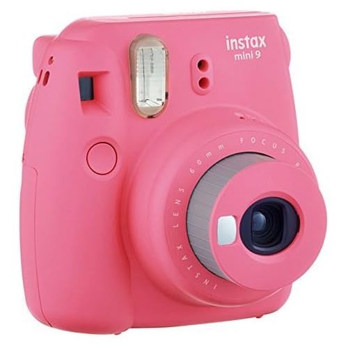 후지필름 Fujifilm instax mini 9 Instant Film Camera (Flamingo Pink) + Fujifilm Instax Mini Twin Pack Instant Film (80 Shots) + Camera Case + AA Batteries + Accessory Bundle